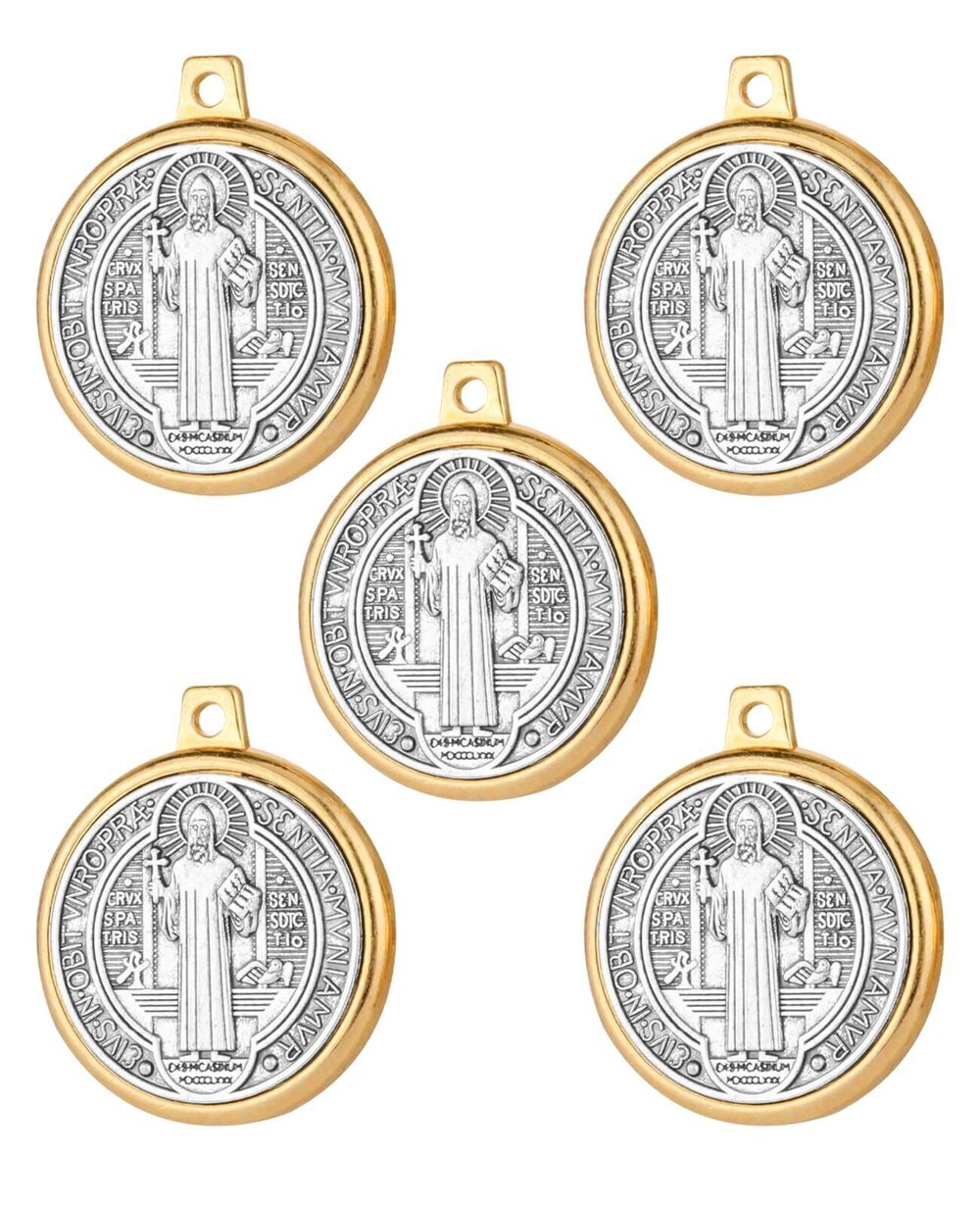 8484 Saint Benedict of Nursia Exorcism Protection from Evil Charm Pendant